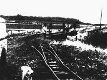 Track being lifted at Warboys Brickworks November 1985